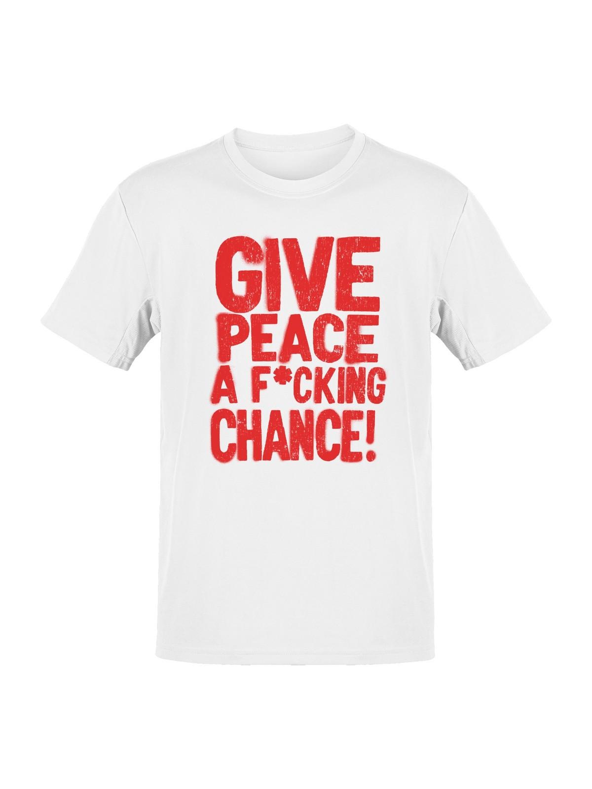 Bold Peace Statement Graphic Mens T-shirt XXXXL