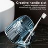 Mouthwash Cup Drop-Resistant Easy to Clean Transparent Bathroom Rinse Cup with Handle Bathroom Accessory