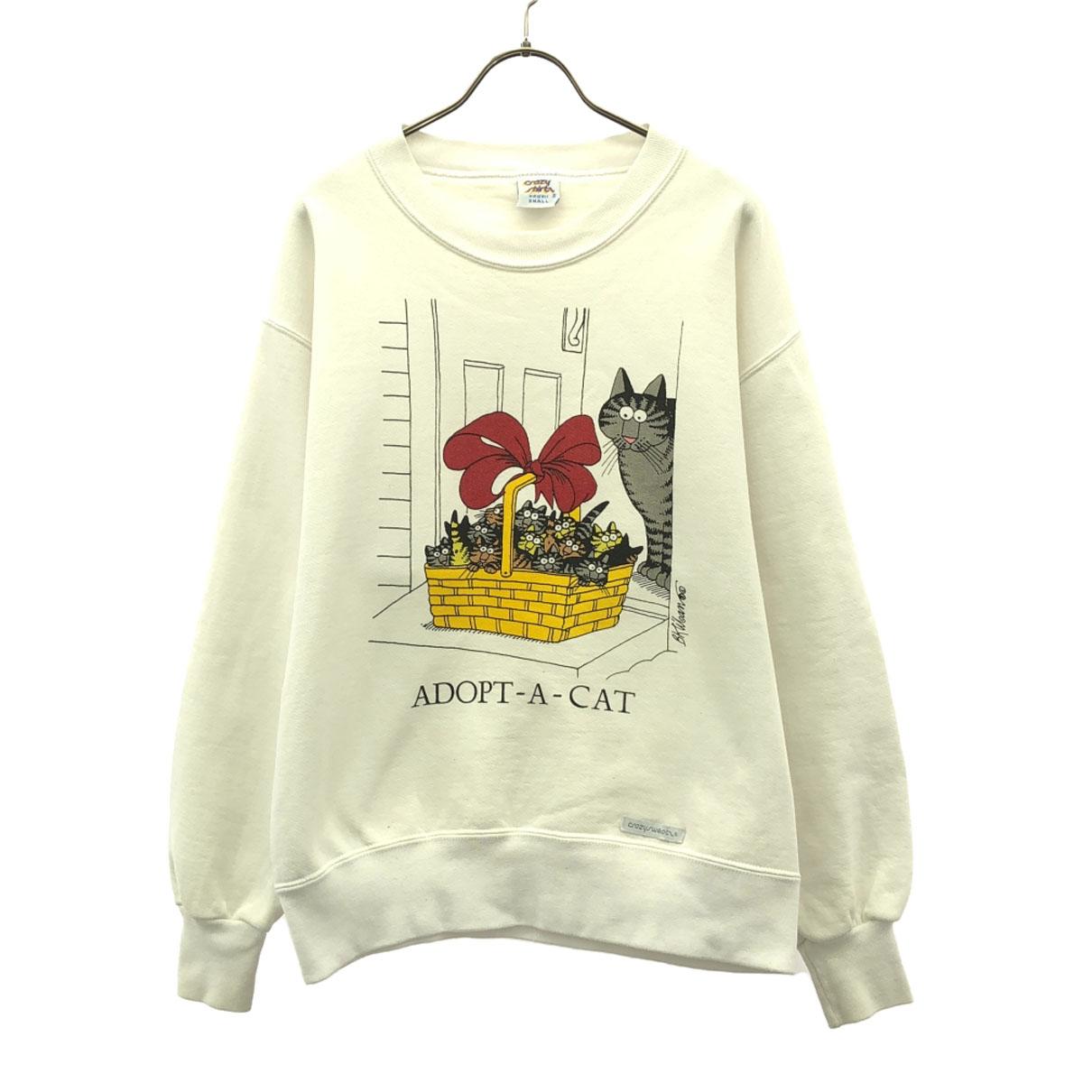 

Crazy Shirt 90s Made in USA Old Print Pattern Long sleeve sweat Men s Used