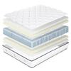 Matelas 160x200 cm, Patriote, 27cm, Ressorts Ensachés, mémoire de forme , Indépendance du Couchage, Soutien ferme + 2 Oreillers