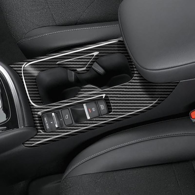 Car Glossy Black Center Console Water Cup Holder Decoration Cover Trim Stickers for Honda HRV HR-V Vezel 2021 2022 LHD