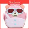 Cute Sunglasses Cartoon Bear Shaped Hard Shell Children Backpack For Use Daily