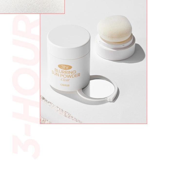 Ohui 3-Hour Blurring Sun Powder SPF | Clear & Peach Beige | Pore Blurring Korean Makeup