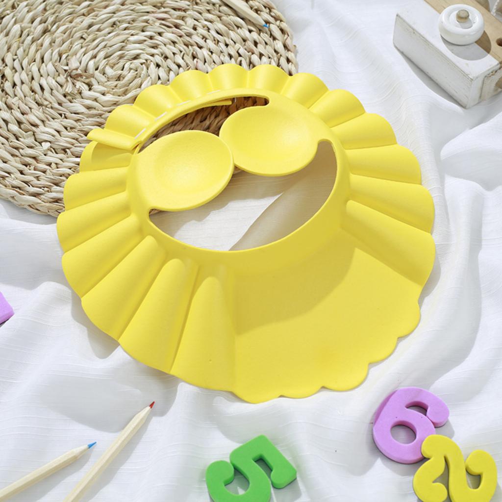 Adjustable Kids Shampoo Cap Baby Bath Hat Waterproof Shower Cap Soft Flexible Children Hair Washing Shield for Bathing and Hair Care
