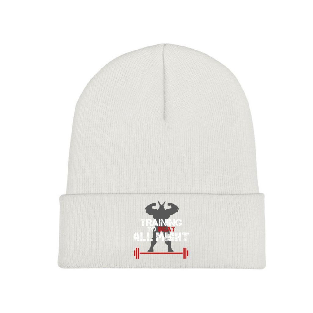 My Hero Academia Training To Beat All Might Knitted Hat for Women Unisex Beanies Winter Hat  Crochet Cap
