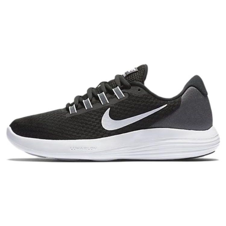 Nike Comfortable Fabric Shock Absorbing Non-Slip Wear-Resistant Lightweight Low-Top Casual Running Shoes Women sneaker Black White 852469-001
