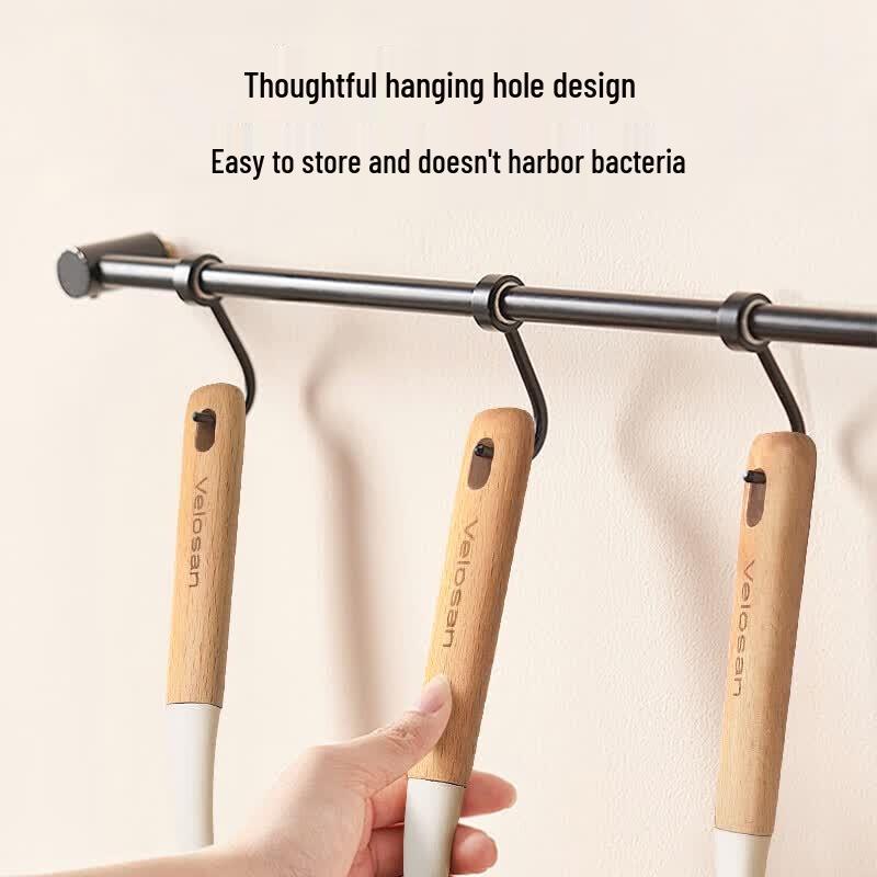 Velosan Silicone & Beech Wood Kitchen Utensil Set