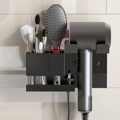 Duvara Monte Saç Kurutma Makinesi Tutucu - Dyson Süpersonik Saç Kurutma Makinesi için Fön Makinesi Tutucu Standı Organizatör Banyo Depolama Rafı