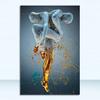 Metal Abstract Figure Statue Canvas Painting Poster and Prints Golden Portrait Sculpture Wall Picture for Living Room Home Decor