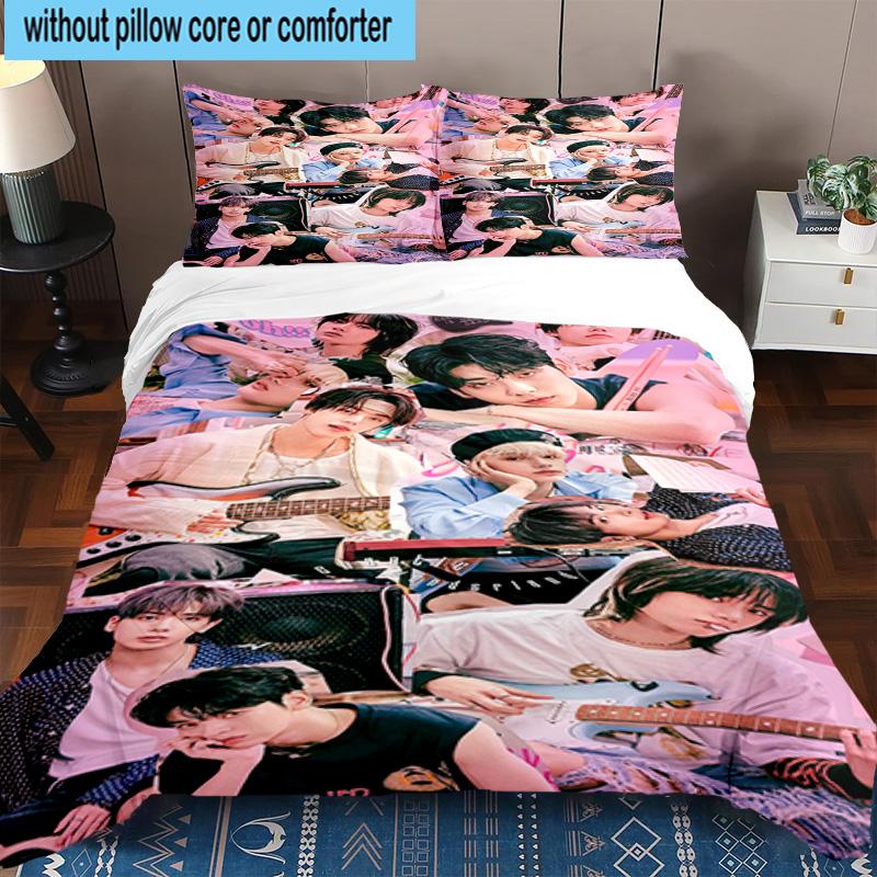 3PCS K-pop Group Stray 3pcs Bedding,Including 3PCS Duvet Cover And 2pcs Pillowcases Perfect for Christmas,Ideal for Bedroom, Dormitory