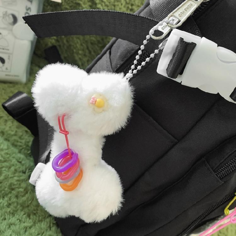 Plush Bone Keychain Pendant Cute Plush Hanging Decoration Pendant Bone Charm