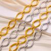 YueShi Stainless Steel Polygon Necklace Bracelet Set Trendy Jewelry