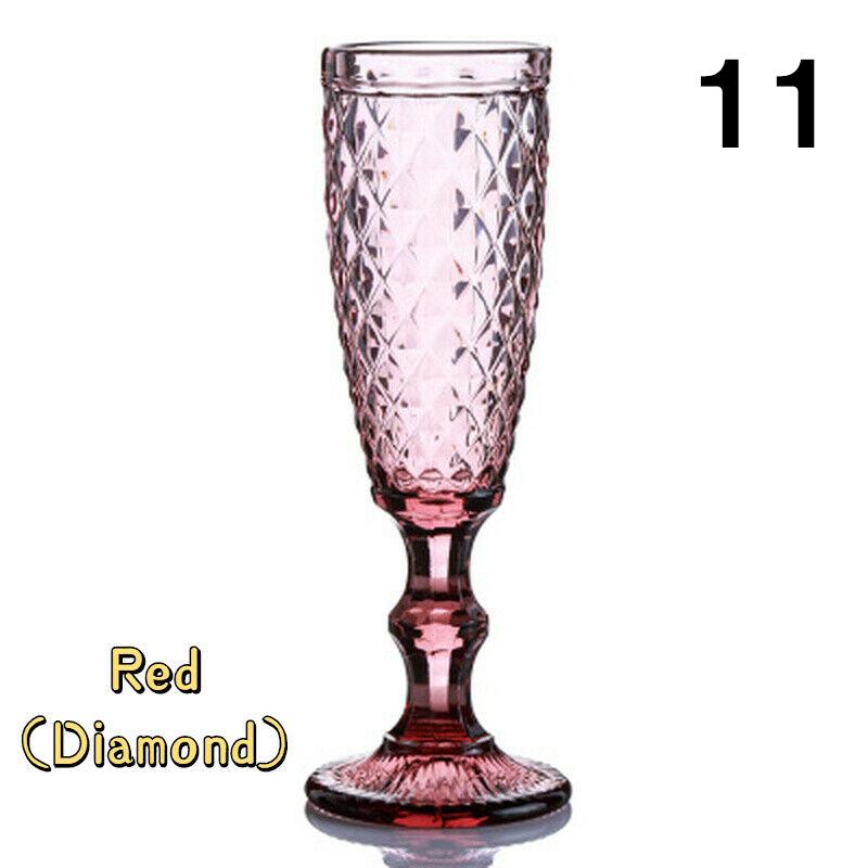 150ml Vintage Embossed Red Wine Glass Goblet Red Wine Juice Cups Wedding Party Champagne Flutes Goblet For Bar Restaurant Home 101-200ml