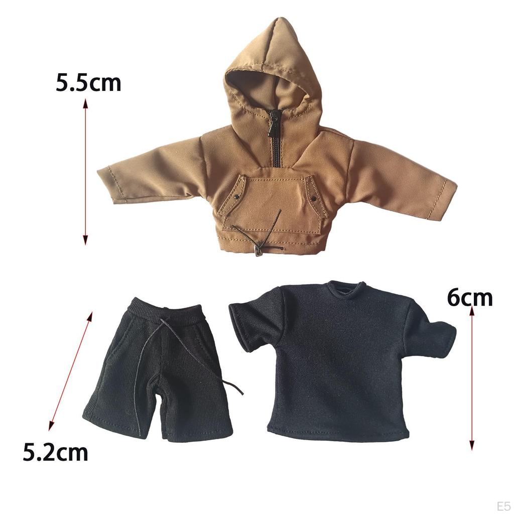 1/12 Male Figure Clothes Men's Casual Outfits, Handmade Fashion Costume for Doll 6inch Action