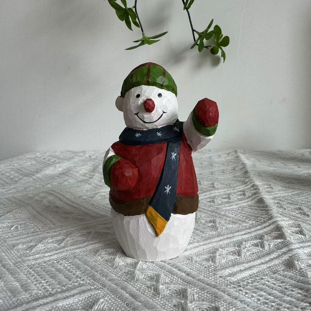 Wooden Holiday Ornaments Set With Modern Style For Christmas Home Decor