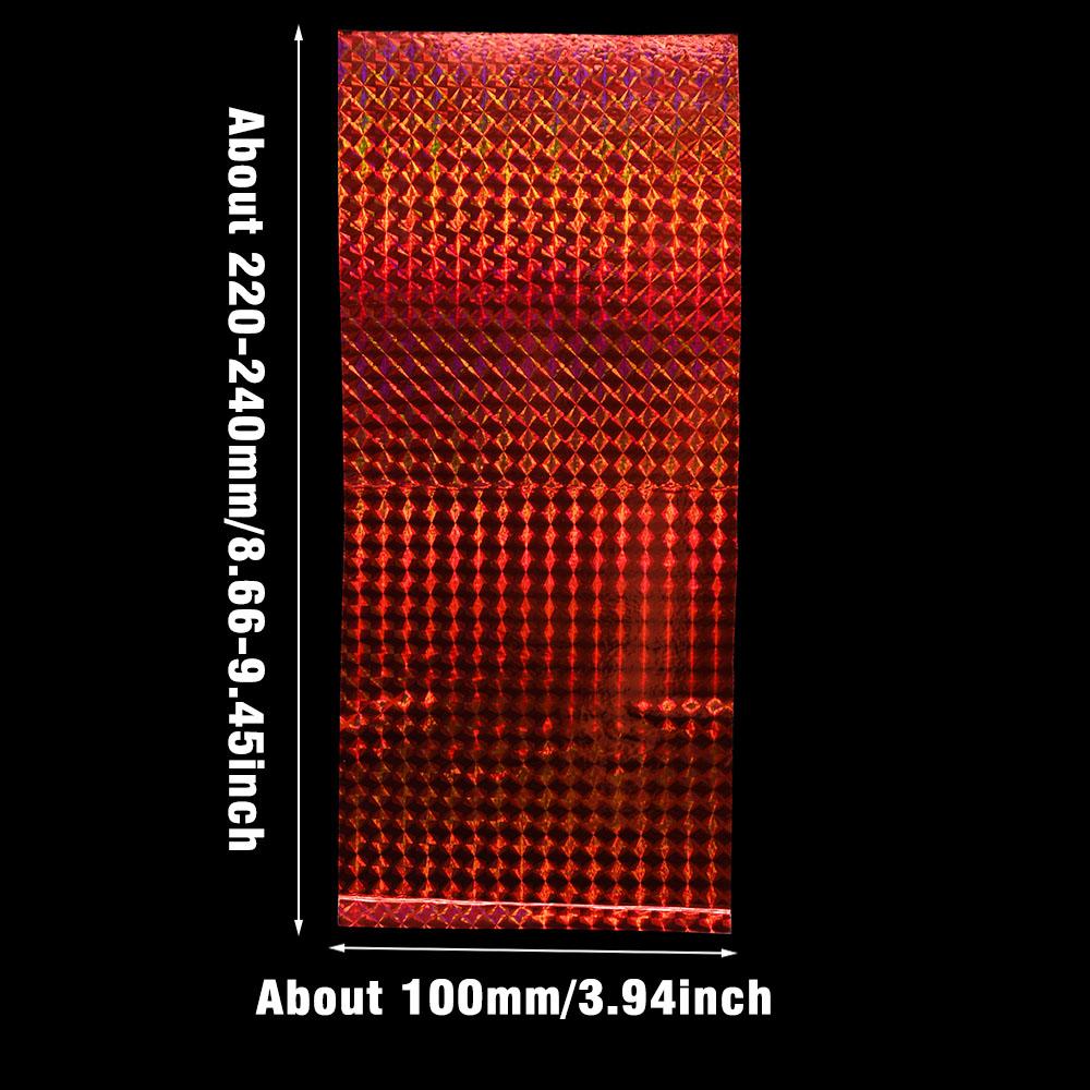 8 Stück/Packung Holografische Klebeaufkleber Bastel-DIY-Folie Flash Köderband für Angelköderherstellung Metallköder