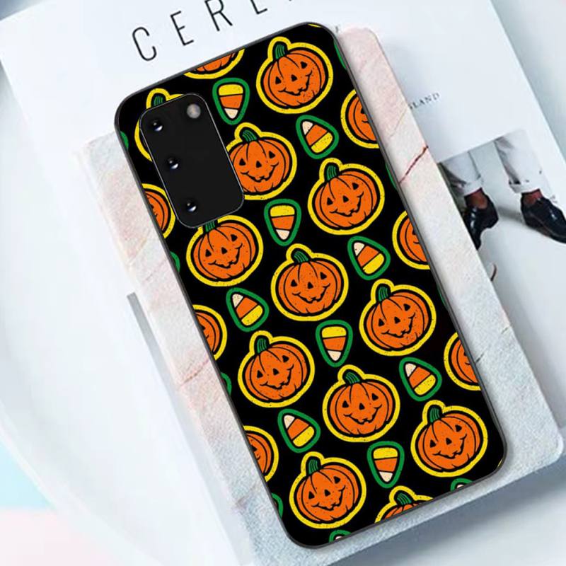 Helloween Cute Ghost Pumpkin Cat Phone Case for Samsung S10 21 20 9 8 Plus Lite S20 UlTRA 7edge