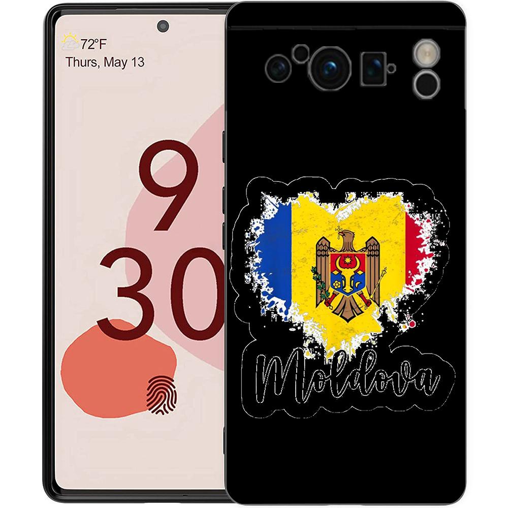 Für Google Pixel 10 Pro Handyhülle Pixel 9 Pro XL TPU Hülle Pixel 8 Pro 9A 8A 7A 7 6A 6 Pro Weiche Abdeckung Moldawische Flagge
