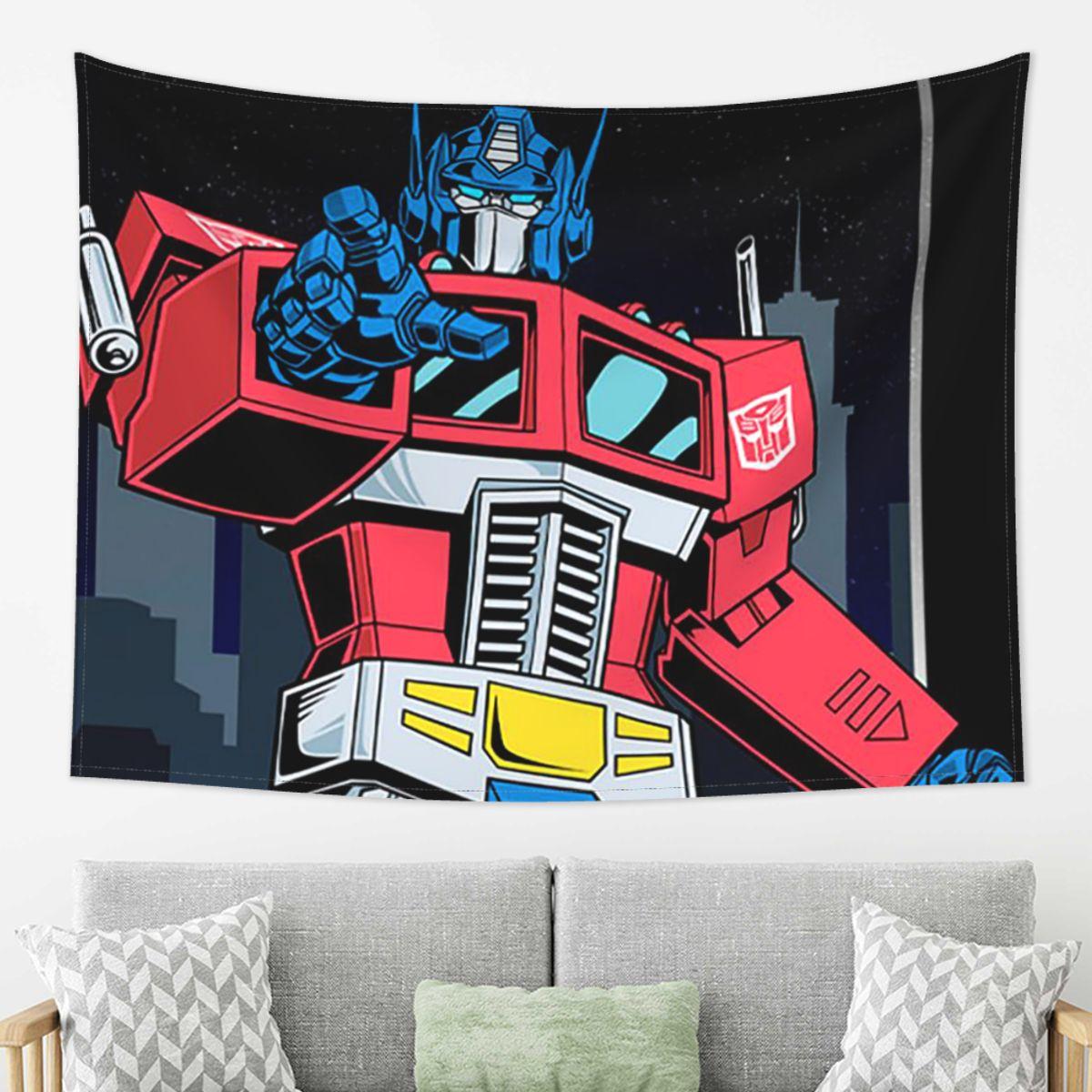 

Optimus Prime Tapestry Wall Hanging Aesthetic Home Decoration Tapestries for Dorm Room 74x94cm(29x37in)