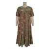 Sommerkleid für Damen in Übergröße mit böhmischem Print und lockerem Schnitt