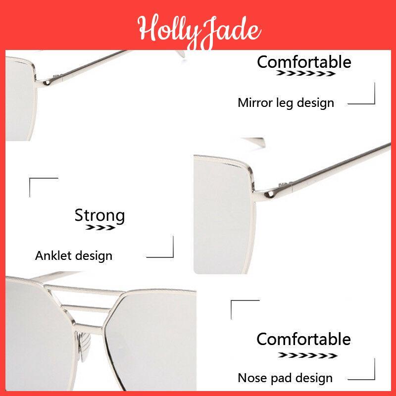 Fashion Women Aviator Steampunk Sunglasses With Elegant Vintage Retro Mirror Lens