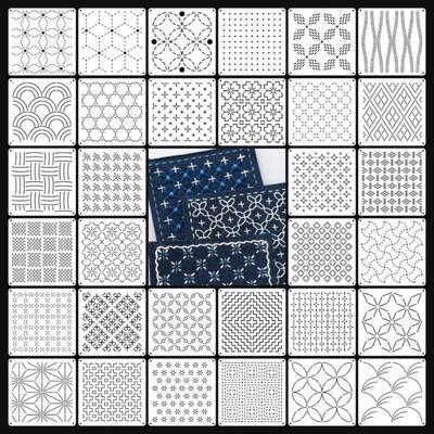 9/32 Pezzi Stencil Patchwork Fatto a Mano Stencil Riutilizzabile in PET Strumenti per Ricamo e Artigianato