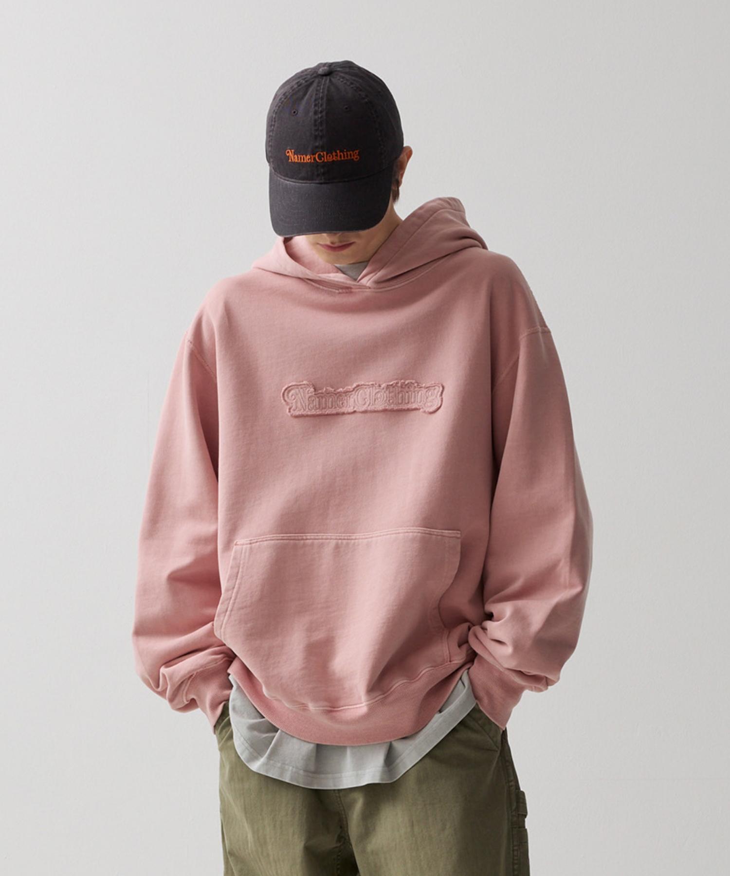 Namer Clothing Dyed Basic Logo Hoddie Pink M