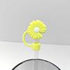Daisy Straw Cap - 10mm Stanley Cover, Reusable Chrysanthemum Design