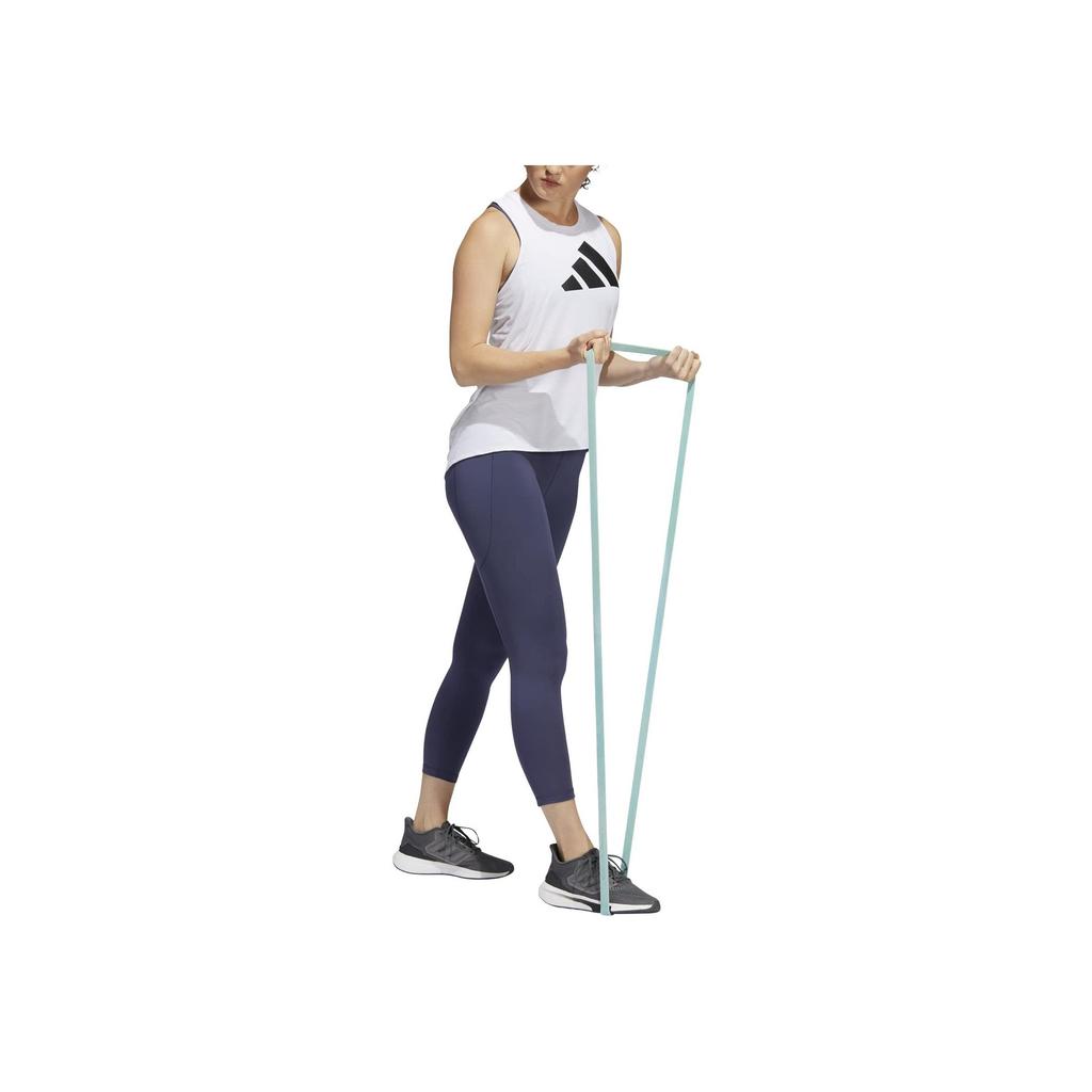 Adidas Solid Color Logo High Waist Fitness Leggings Women Bottoms Navy-Blue HC6638