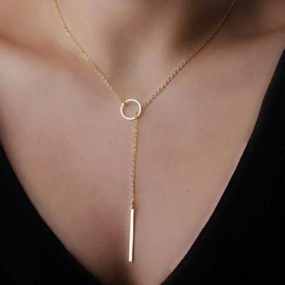 2025 Nouveau Design de Collier Tendance Mode Femme Simple Simple Métal Rond Collier Ventes en Gros