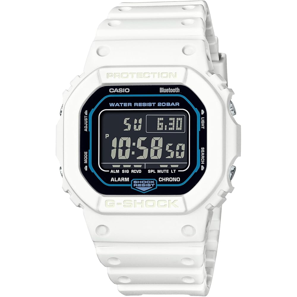 

Casio DW-B5600SF-7 Digital Watch White Resin Band Water Resistant LED Display