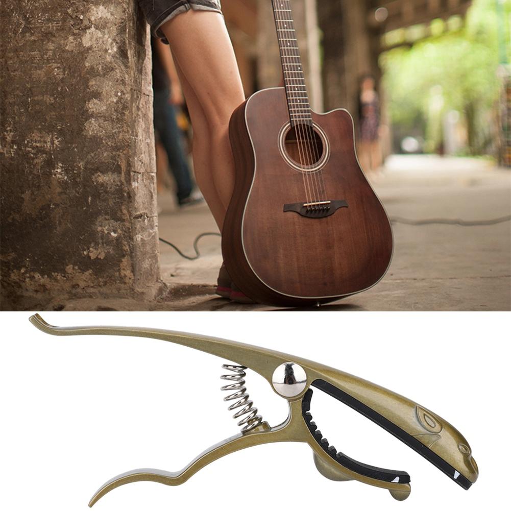 K72 Guitar Capo Zinc Ally Bronze Coloured Frog Shaped Capo for Guitar Ukulele Mandolin