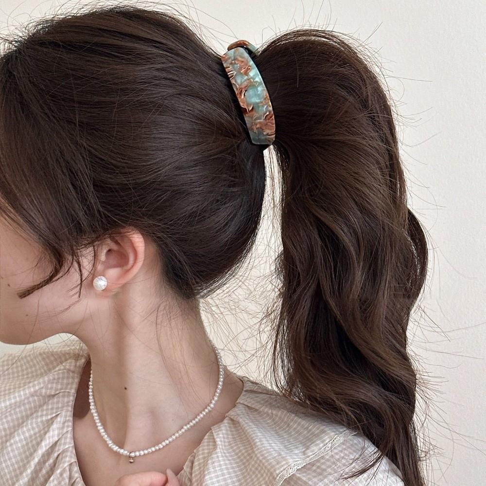 Acetat-Finish Bananen-Haarspange Gebogene Bananenform Haarnadel Haarklammer Pferdeschwanz-Styling