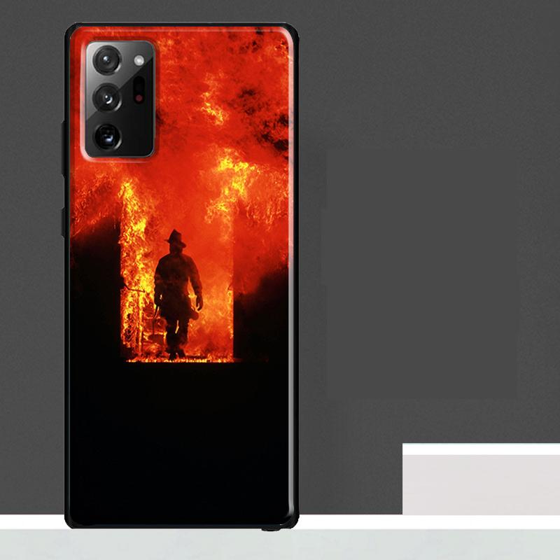 Firefighter Fire Fireman Case For Samsung Galaxy S25 Ultra S23 S22 S21 S24 Ultra S9 S10 S20 Plus S25 FE Phone Cover