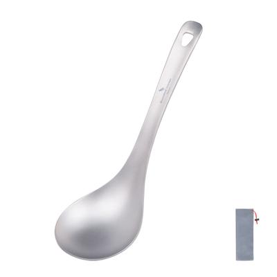 Boundless Voyage Titanium Matte Includes Storage Primary Ti1038T Spoon, 21.5cm Long, Shallow, Lightweight, Rust-Resistant, Shatter-Resistant, Finish,