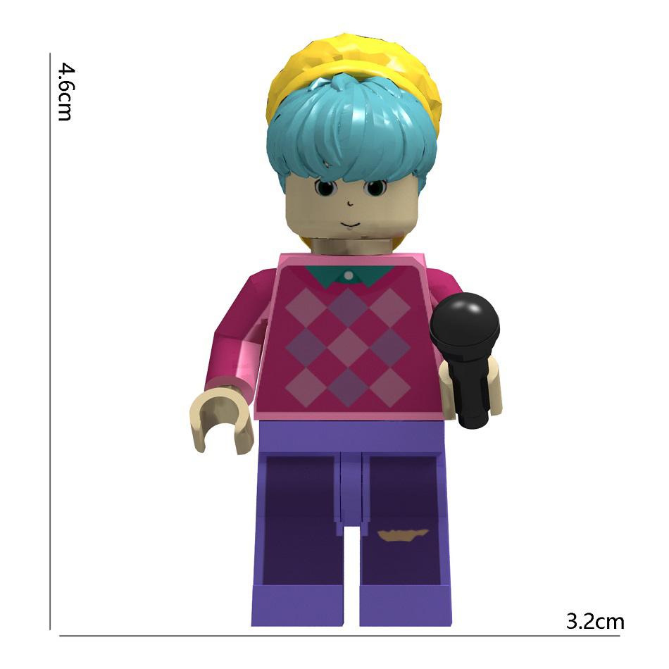 8Pcs Kpop Devil Hunter Idol Saja Boys Mini Action Figure Building Blocks Toy Desk Decoration Child Educational Toy Christma Gift