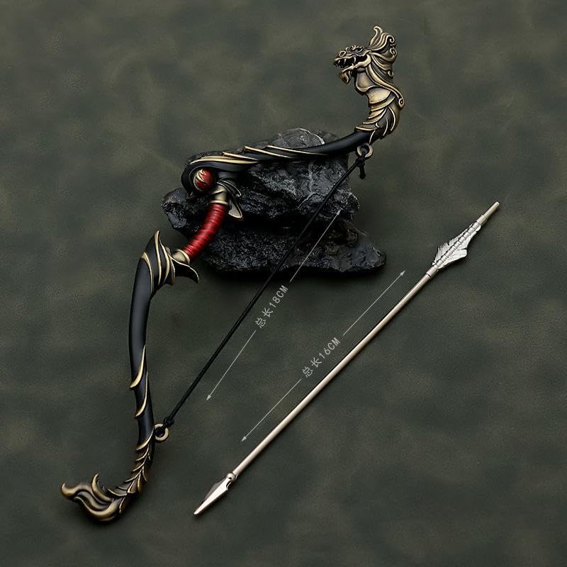 [Nekogamiyama] Die Geschichte der Drei Königreiche: Heroische Generalwaffe, Lu Bu, 18cm Pfeil und Bogen, Miniaturfigur, Sammlerdekor