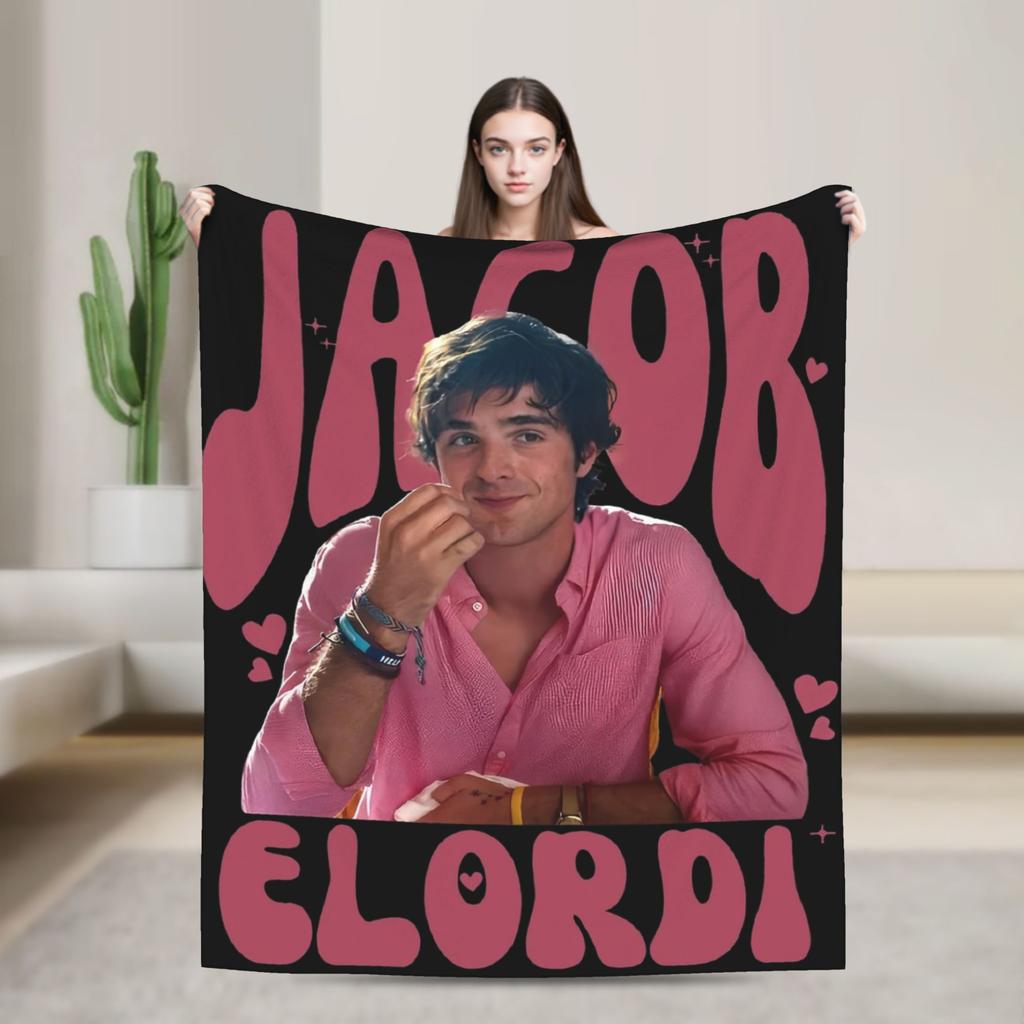 Jacob Elordi Australischer Schauspieler Poster Decken Qualität Weich Warm Überwurfdecke Winter Reisen Outdoor Bequeme Tagesdecke