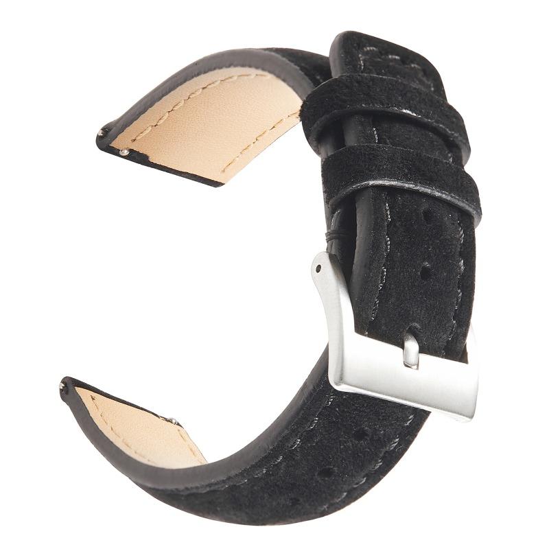 Watchband Suede Watch Strap for Samsung Galaxy Watch 3 46mm 42mm Active 2 40 44 Gear S3 Watch Band Strap 20 22mm Genuine Leather Bracelet