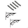 2x Rustproof Metal Wall Mounted Shelf Shelves Bracket Corner Rack Supportor with 4 Pieces Expension