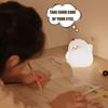 Wiederaufladbare Hühnchen-Silikon-Nachtlichter Touch Control Dimmbare Nachttischlampe Silikon-Textur für Kinder Kinderzimmer A0KF