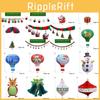 And Flags Christmas Ornaments With Parachute And Hot Air Balloon Design Exterior