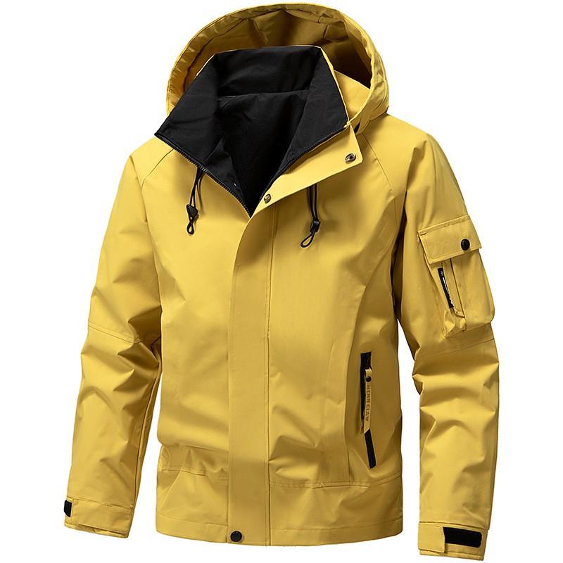 Mens Hooded Casual Jacket Lightweight Windbreaker Outdoor Wear