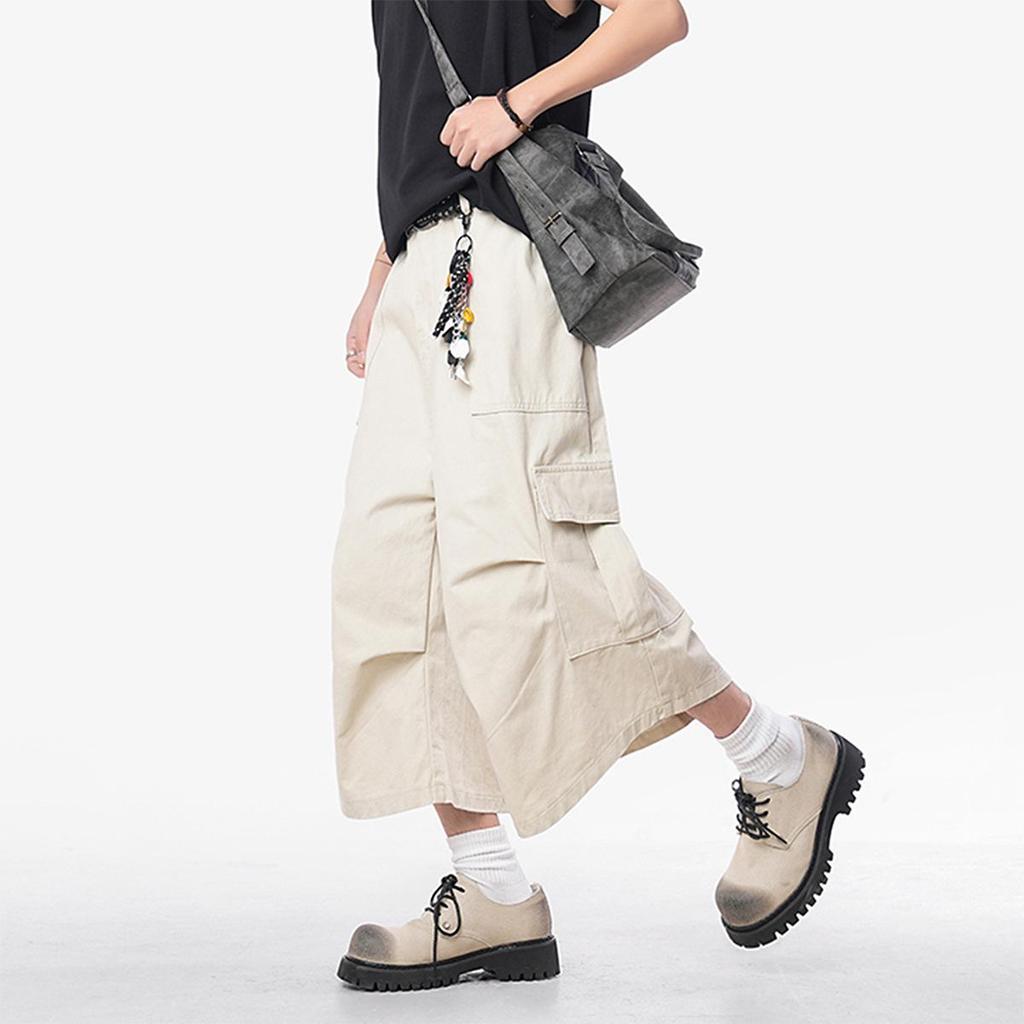 Pánské americké retro vícekapsové capri kalhoty - Léto 2025 Cleanfit volné pracovní kalhoty.