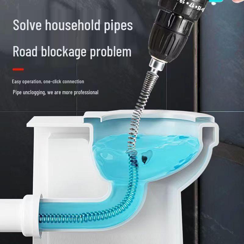 Electric Pipe Dredging Drill for Toilets, Kitchens, and Floor Drains