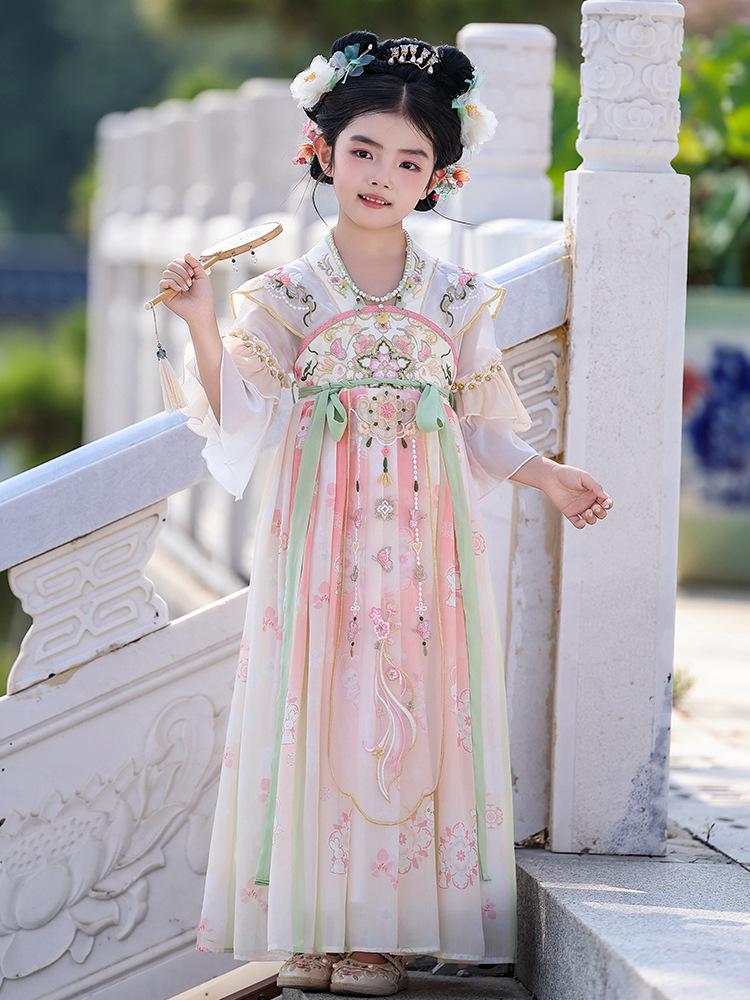 Sommer 2026 Hanfu Kinder Prinzessinnenkleid - Antiker Stil Fee Tang Anzug Rock