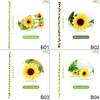 Artificial Sunflower Flower Vine Silk Fake Plant Rattan Garland For Wedding Arch Home Garden Decoration DIY Wall Hanging Wreath