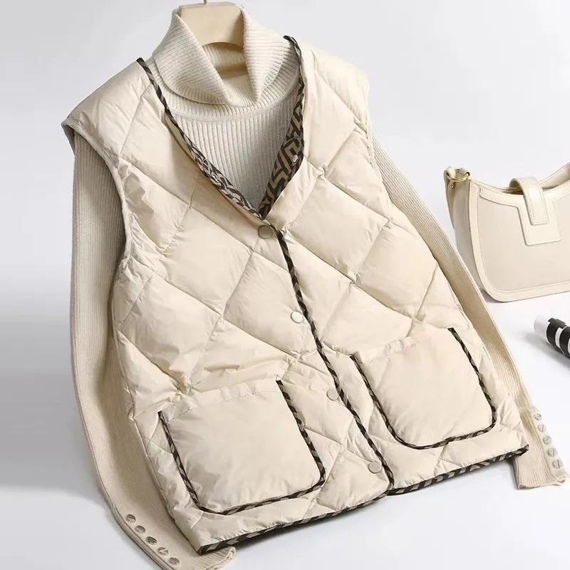 Vest Autumn and Winter New Down Cotton Vest Women's Versatile Loose Women's Vest New Vest
