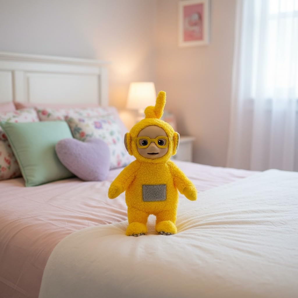 Teletubbies (Lara) Plush Toy with Cute Glasses, Approximately 32cm, Unused, Official Prize, Amusement Prize