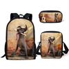 Popular COCO Music Skull Pattern 3D Print 3pcs/Set pupil School Bags Laptop Daypack Backpack Inclined shoulder bag Pencil Case
